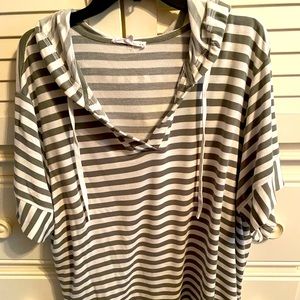 Hooded Short Sleeve Top